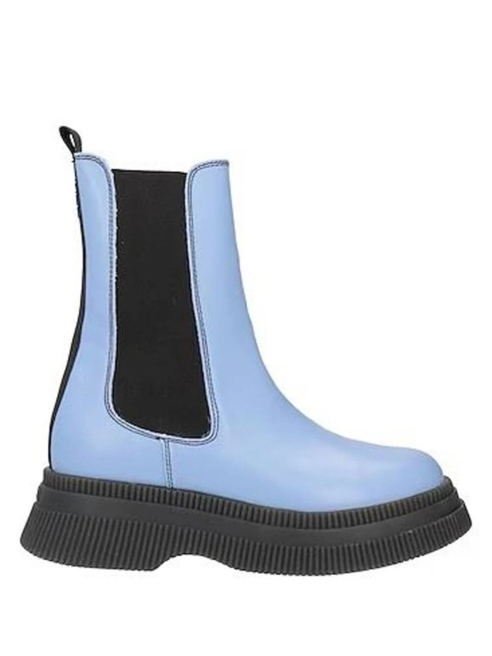 Ganni Light Blue and Black Chelsea Boots 44